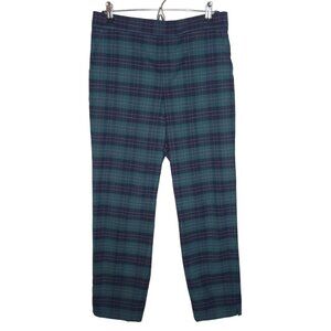 Banana Republic Pink/Green Plaid Academia Ankle Pants Sz 10 (1243)